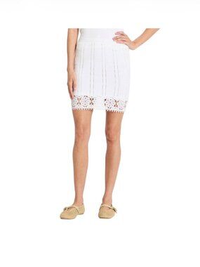 Universal Thread Crochet Knit Skirt White | Size Medium - NEW